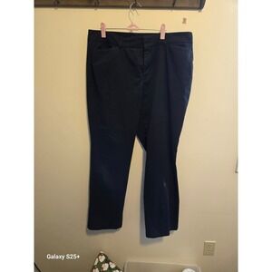 Dockers Ideal Fit Metro Pants Black Straight Leg Trousers Womens 16 Med